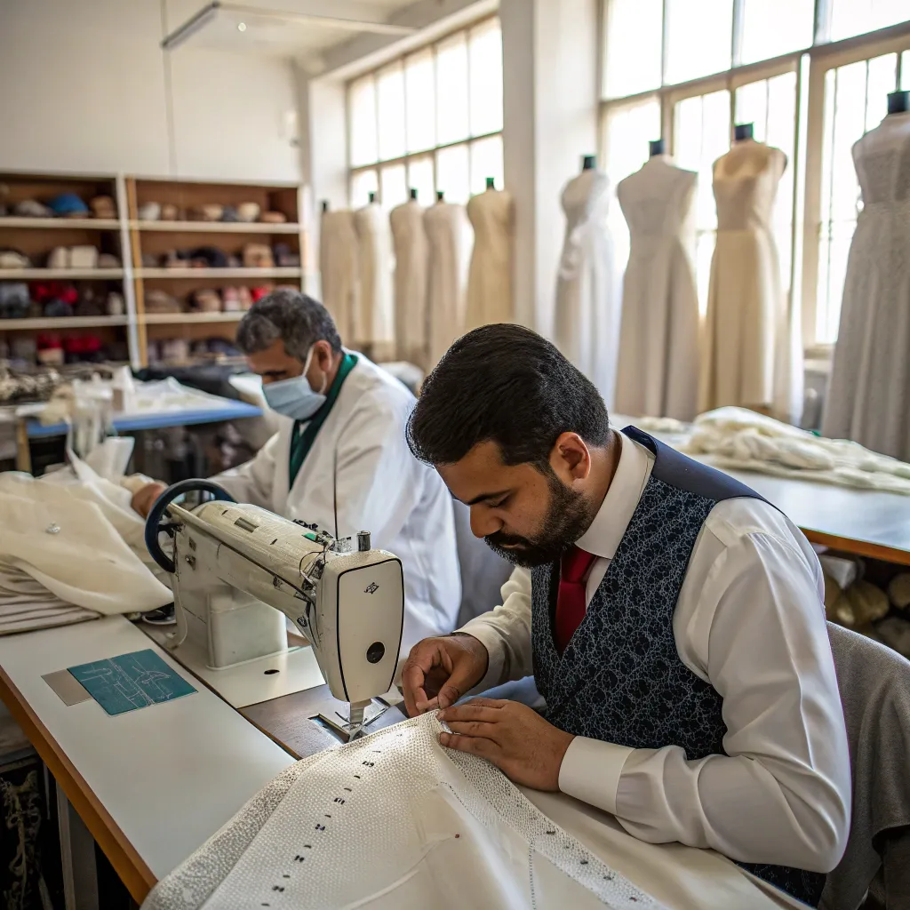Tailors at Dralvorinex Tailoring Workshop